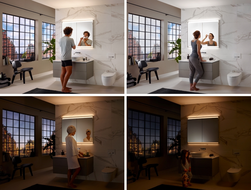 Beleuchtung sollte im Badezimmer unterschiedliche Tageszeiten...