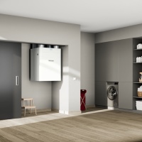Gültig ist die Jubiläumsaktion auch auf das neue zentrale Lüftungsgerät LWZ-W 450/600 Premium für die Be- und Entlüftung von Wohnungen, Einfamilienhäusern und kleineren Gewerbeobjekten. <br />Bilder: Stiebel Eltron