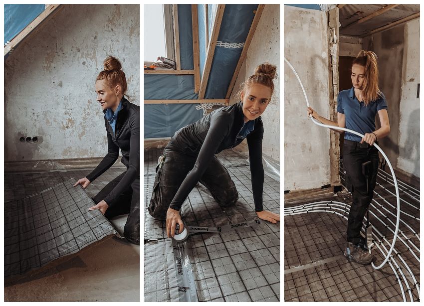 Handwerkerin und Medienstar Sandra Hunke verlegt im...