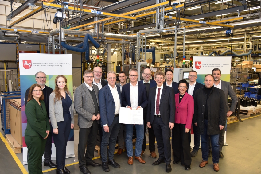 Nach einer Besichtigung der Fertigung von Stiebel Eltron...
