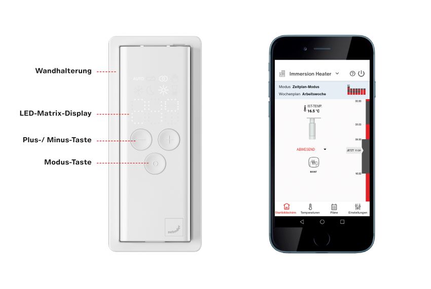 Neben der Bedienung über das Steuergerät Easy (links...