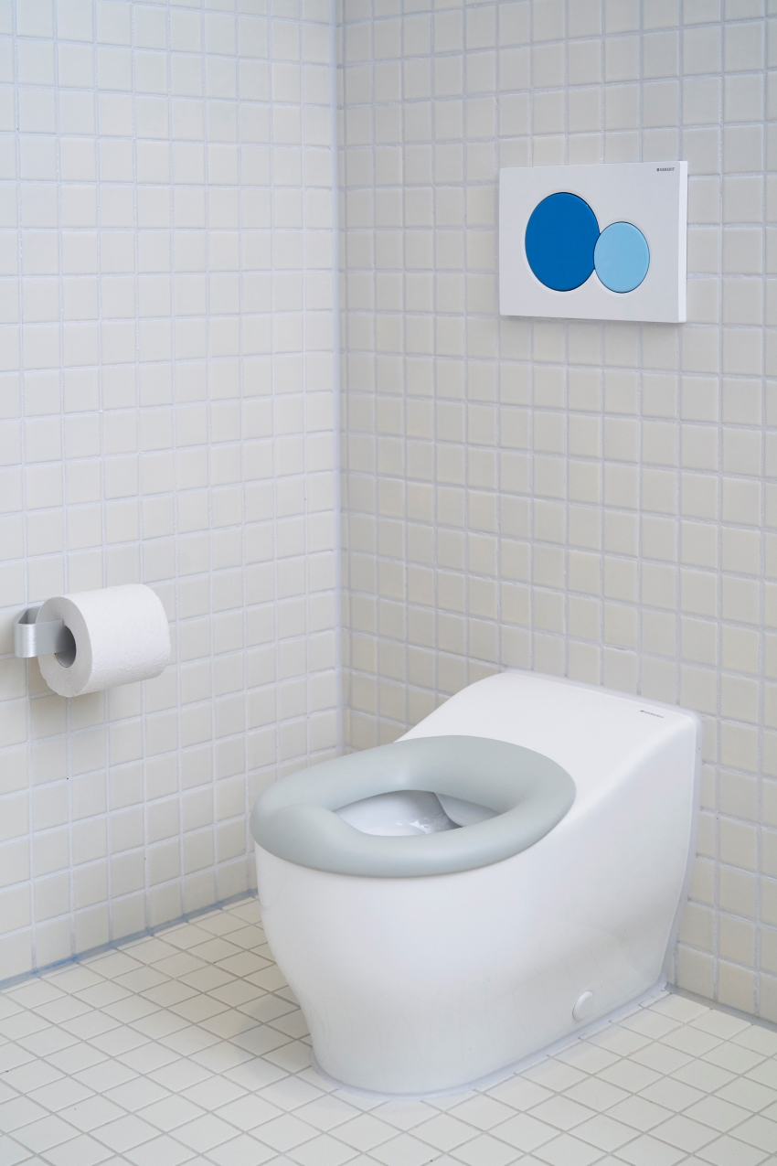 Das Design und die Farbgebung der Betätigungsplatte...