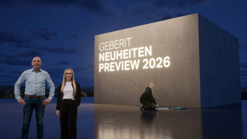 Die digitale Geberit Neuheiten Preview ab dem 8. Januar...