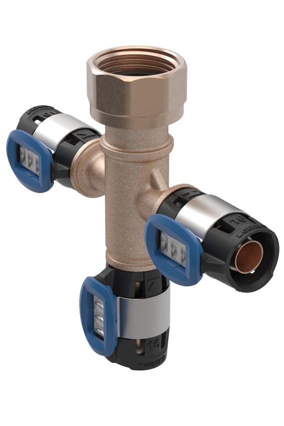 Für das Versorgungssystem FlowFit präsentiert Geberit...