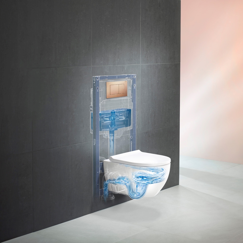 Das Geberit WC-System besteht aus drei optimierten...