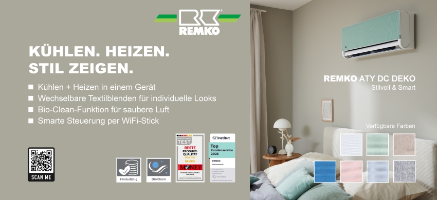 Die Bordkarte mit relevanten Infos zum Klimagerät ATY...