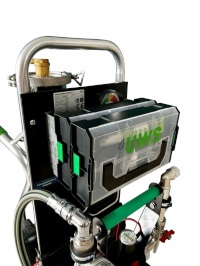 Heaty Ferriline No. 2 mit befestigtem WaterBoy Messkoffer Set detailliert.<br />Bilder: UWS