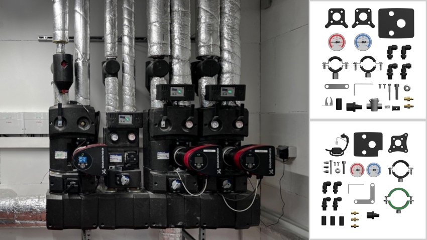 Der Nachrüstsatz für HeatBloC MCom schützt die Heizkreisstationen...