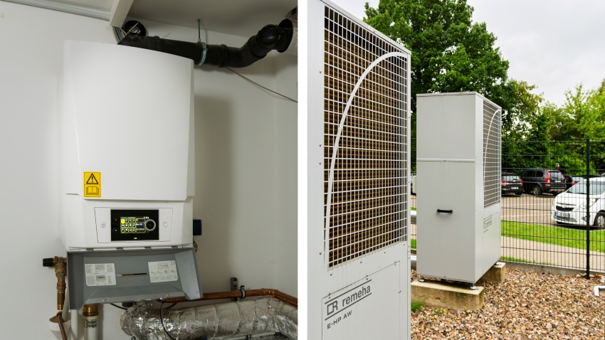 Ausgereifte Hybridtechnik aus dem Hause Remeha: Links...