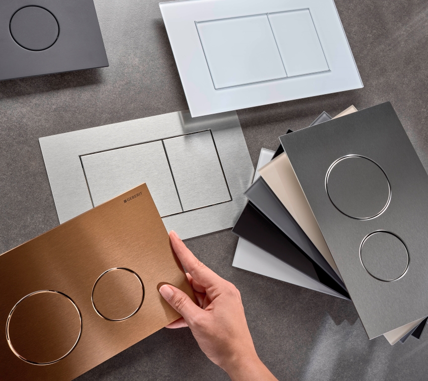Die Sigma40 Betätigungsplatten werden in eleganten...