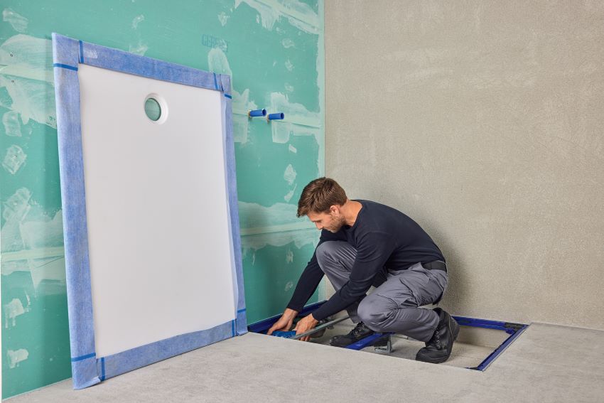 Das Zusammenspiel aus Geberit Duofix und CleanFloor30...