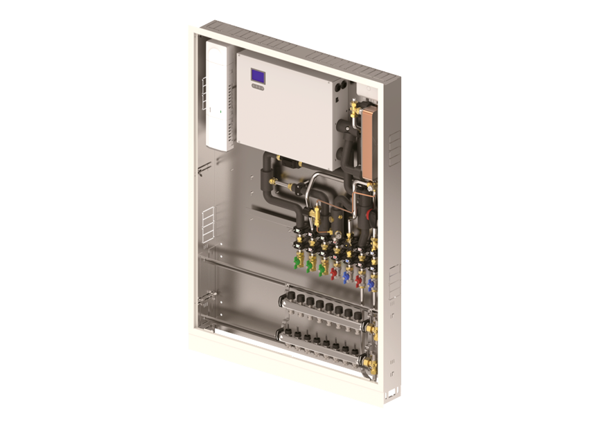 Die neue Wohnungsstation Combi Port E-Hybrid (HIU)...