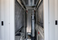 Vier reversible MEHP-iS-G07 liefern 320 kW Leistung bei bis zu -20°C Außentemperatur