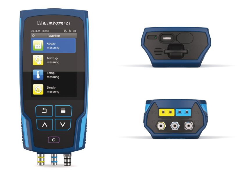 BLUELYZER® C1 ist das aktuell kompakteste SHK-Abgasmessgerät...