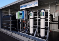 Die GWtec 240 von Dehoust bereitet täglich bis zu 10.000 Liter Abwasser zu Betriebswasser auf – mittels Membranfiltration statt Chemie.<br /><br />Quelle: Dehoust