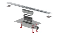 Technisch knüpft die Duschrinne ACO SE+ an die bewährte Leistungsfähigkeit der ACO Showerdrain S+ an. Die Ablaufleistung beträgt bis zu 0,7 l/s. Die modulare Bauweise mit separatem Rinnenkörper und Ablauf erleichtert die Koordination der Gewerke.