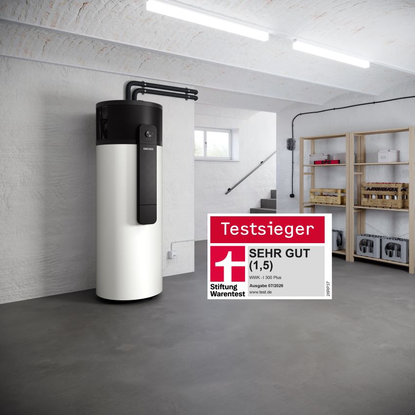 Die Brauchwasser-Wärmepumpe WWK-I Plus von Stiebel...
