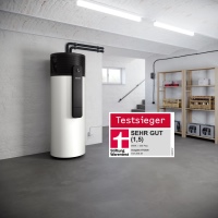 Die Brauchwasser-Wärmepumpe WWK-I Plus von Stiebel Eltron ist nicht nur Testsieger bei Stiftung Warentest, sondern auch perfekt geeignet, um überschüssigen PV-Strom sinnvoll zu nutzen. <br />Bild: Stiebel Eltron