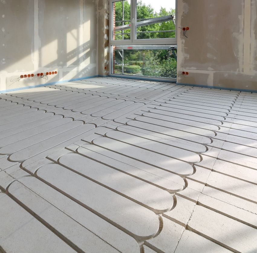 fermacell® Therm25™ Elemente fertig verlegt. Die schlanke...