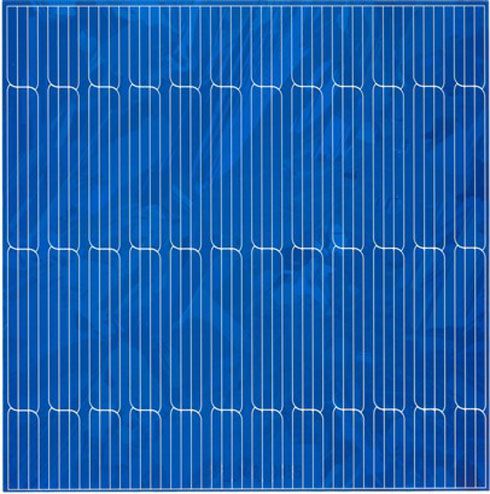 Multikristalline rückseitenkontaktierte MWT-Solarzelle....