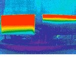 Die Thermographie zeigt deutlich die wesentlich höhere.......