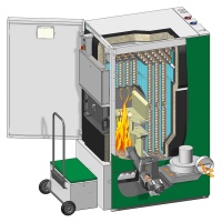 Herz Brennwertkessel Pelletstar CONDENSATION 100 kW.<br />Bild: Herz