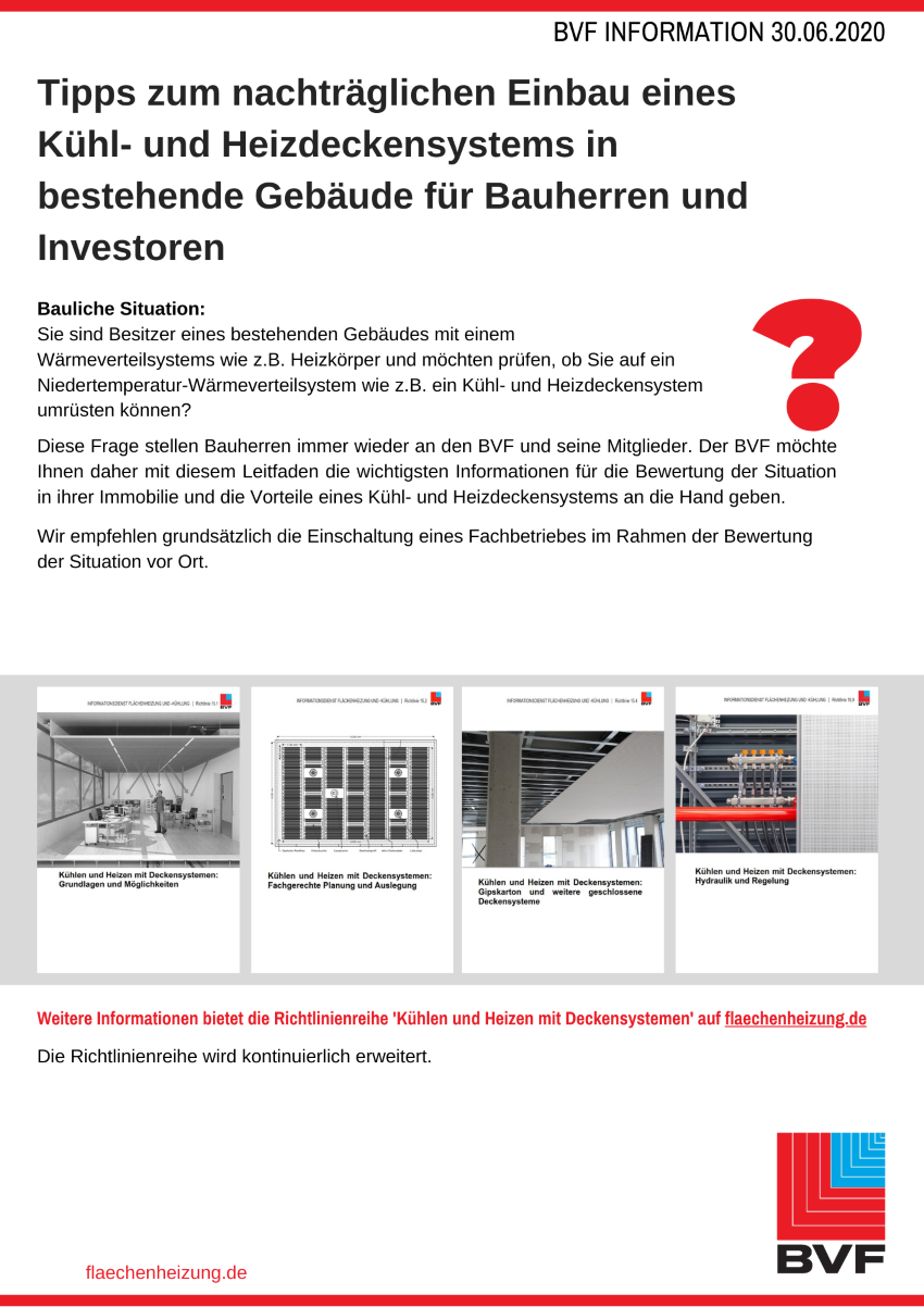 Tipps zum nachträglichen Einbau eines Kühl- und Heizdeckensystems...