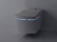 Durch das in den Toilettendeckel integrierte UV Licht wird der<br />Zersetzungsprozess aktiviert.