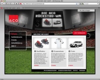 Die ACO Microsite zum Anmelden der Teilnahme an der.......