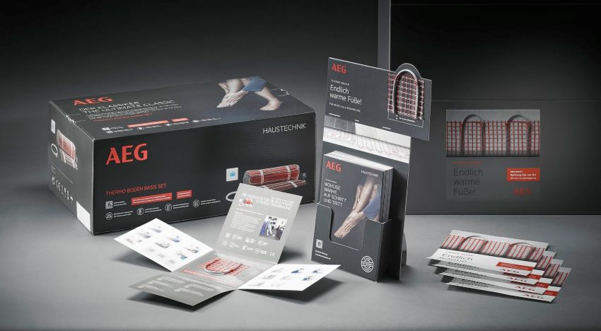 Inhalt AEG Starterpaket THERMO BODEN: Thekenaufsteller...