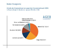 Die deutsche Energieversorgung ist weiterhin durch einen breiten Energiemix gekennzeichnet. 2006 konnten nach ersten Berechnungen der AGEB die erneuerbaren Energieträger ihren Anteil auf 5,3 (Vorjahr: 4,7) Prozent ausweiten. Quelle AGEB