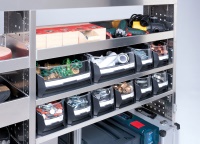 S-BOXXen bestückt Kofferspannsystem Bodenfach