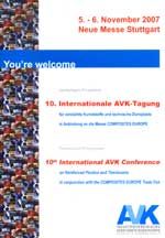 Das Programm zur 10. Internationalen AVK-Tagung liegt.......