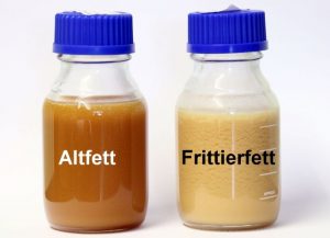 Durch Hydrierung wird aus gebrauchten Fetten ein Brennstoff...