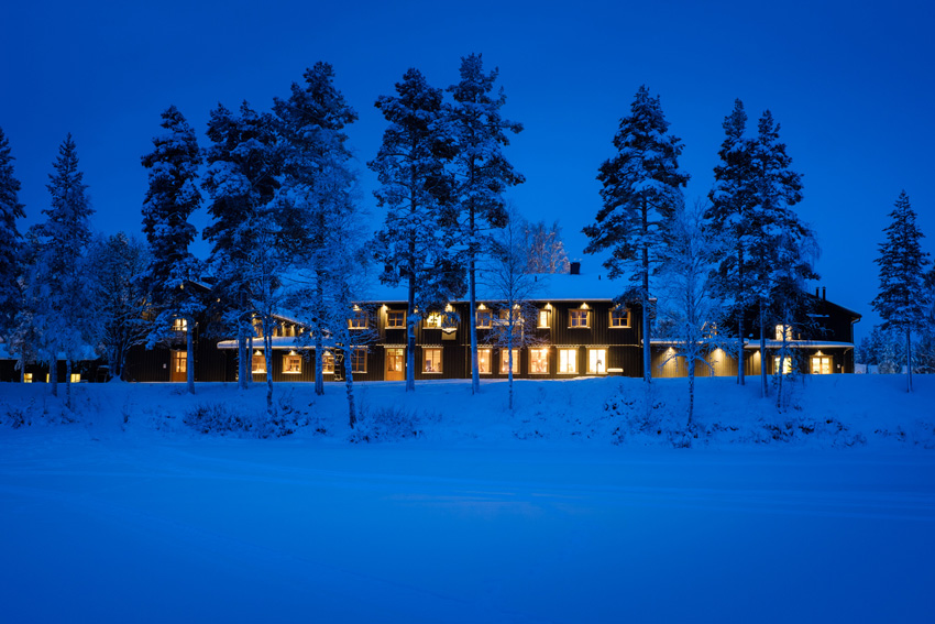 In der Arctic River Lodge in Schweden, nördlich des...