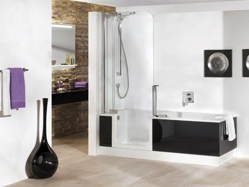 Mit der TWINLINE 2 ist Duschenund Baden auf kleinstem...