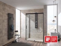 Mit dem iF DESIGN AWARD ausgezeichnet: Die neue Atelier Plan Schiebetür bietet frische Leichtigkeit für das Bad. <br />Bild: HSK