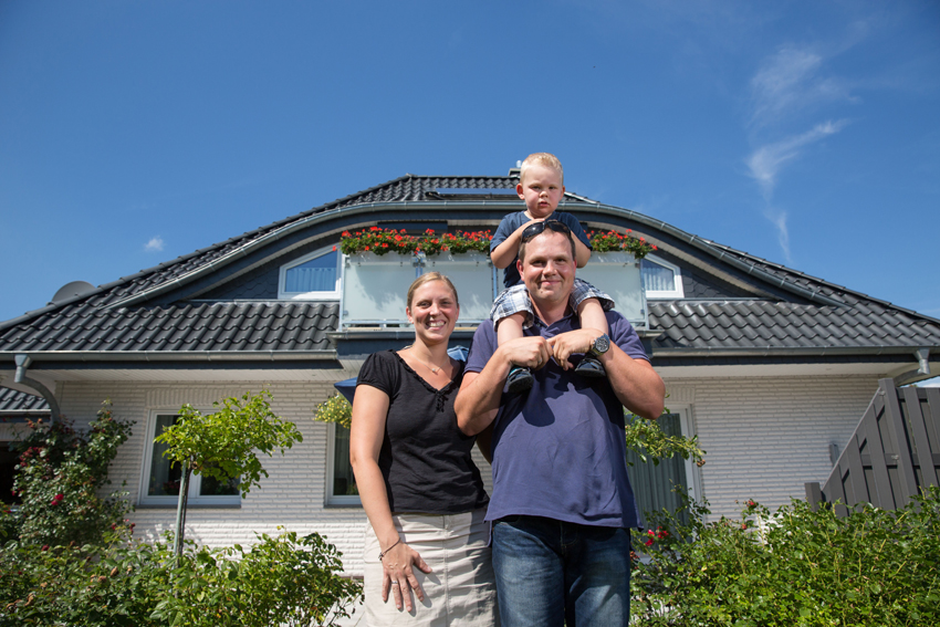Familie Bagge aus Kirchweyhe bei Bremen ist glücklich...