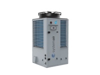 Systemair präsentiert SYSAQUA BLUE, seinen neuen luftgekühlten Kaltwassersatz mit Wärmepumpenfunktion und dem natürlichen Kältemittel R290.<br />Bild: Systemair