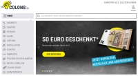 Neukunden können mit dem „Gutscheincode COLONS-50“ direkt sparen. <br />Bild: colons.de<br />