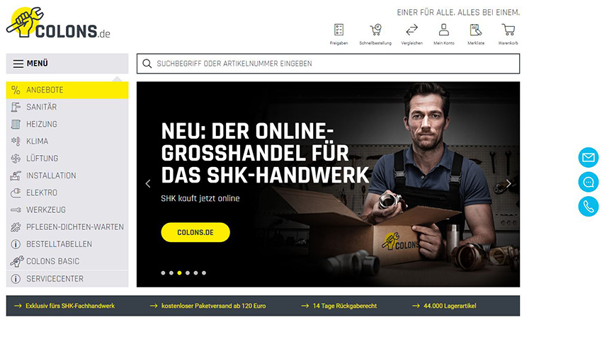 Der neue Online-Shop bietet mit seinem breiten Produktsortiment...