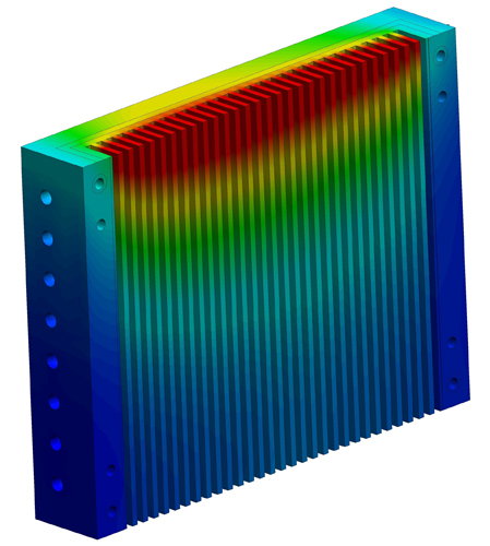 Die Wärmeentwicklung im Wärmetauscher kann per Computersimulation...
