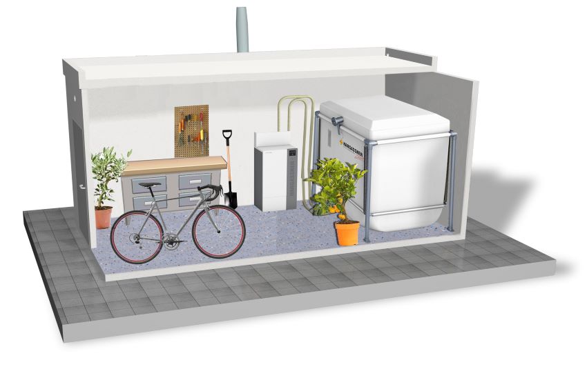 Heiz- & Lagerraumkombination Eco-Box.Bilder: Hargassne...
