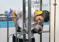 Lukas Heyn sicherte sich den ersten Platz im Finale bei der Mitteldeutschen Handwerksmesse in Leipzig im Februar dieses Jahres. Am Sonntag startet der 22-Jährige bei den WorldSkills 2017 in Abu Dhabi.<br />Bild: WorldSkills Germany / Stephanie Werth