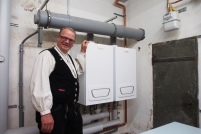 Der engagierte Zimmermeister Hubert Nowack zufrieden.......