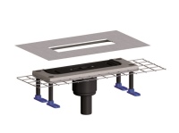 Die Produktneuheit CeraFlex von Dallmer ist auch als senkrechter Ablauf mit einer Ablaufleistung von 1,00 l/s nach DIN EN 1253 erhältlich. <br />Bilder: Dallmer