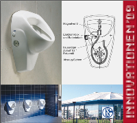 Elektronisch gesteuert: Das neue Automatik-Urinal iQ 150 verwendet Sensortechnologie,<br />die vielfach bewährt ist, z.B. in 386 Anlagen in der Veltins-Arena ‚Auf Schalke‘. Bilder: Dallmer