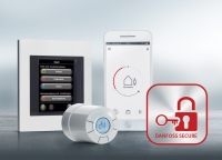 Mit der Smartphone-App die Temperaturen  steuern – bei Danfoss Link ist der drahtlose Datentransfer über das Internet durch Verschlüsselung vor Hackerangriffen geschützt.<br />Bild: Danfoss