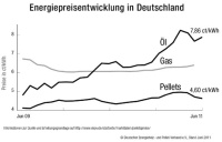 Die Energiepreisentwicklung in Deutschland 2009 - 2011. Bild: DEPV Juni 2011