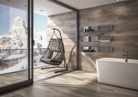Holzfliesen bieten eine wohlige Optik, verfügen aber über alle Vorteile der klassischen Fliesen. <br />Bild: Villeroy & Boch